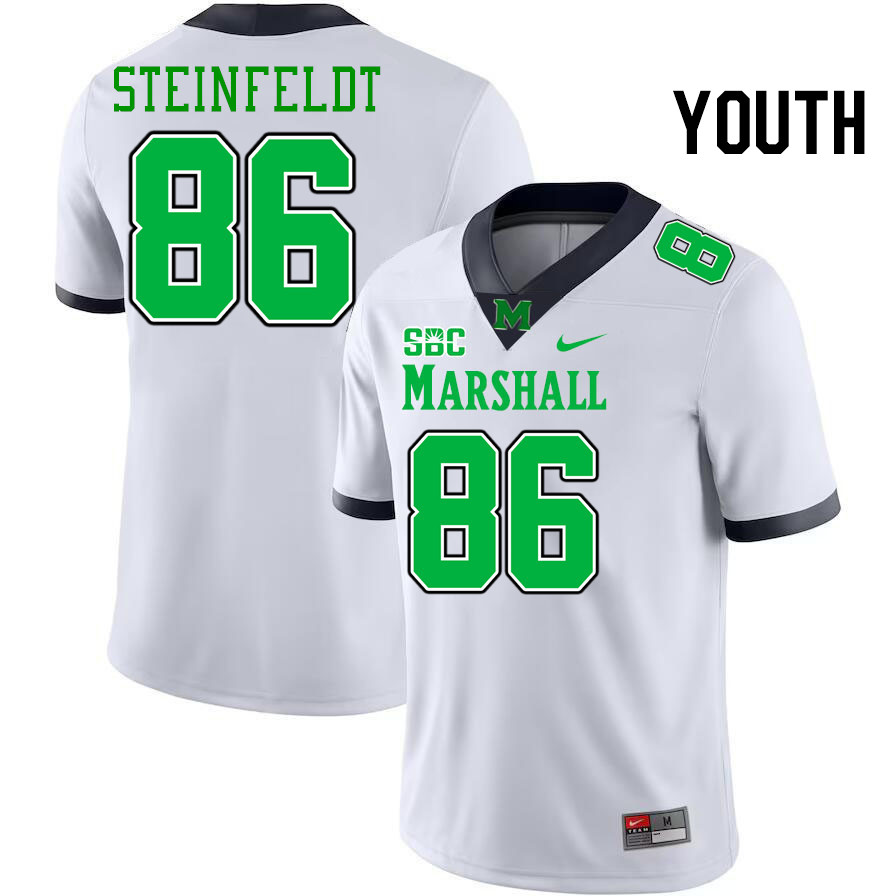 Youth #86 Aidan Steinfeldt Marshall Thundering Herd SBC Conference College Football Jerseys Stitched